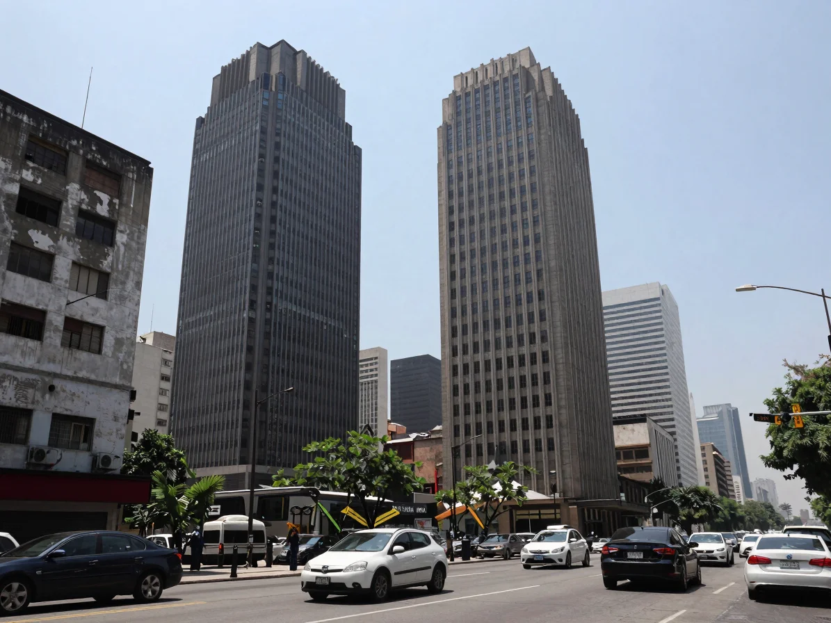 Documentary photojournalism of downtown financial district archit